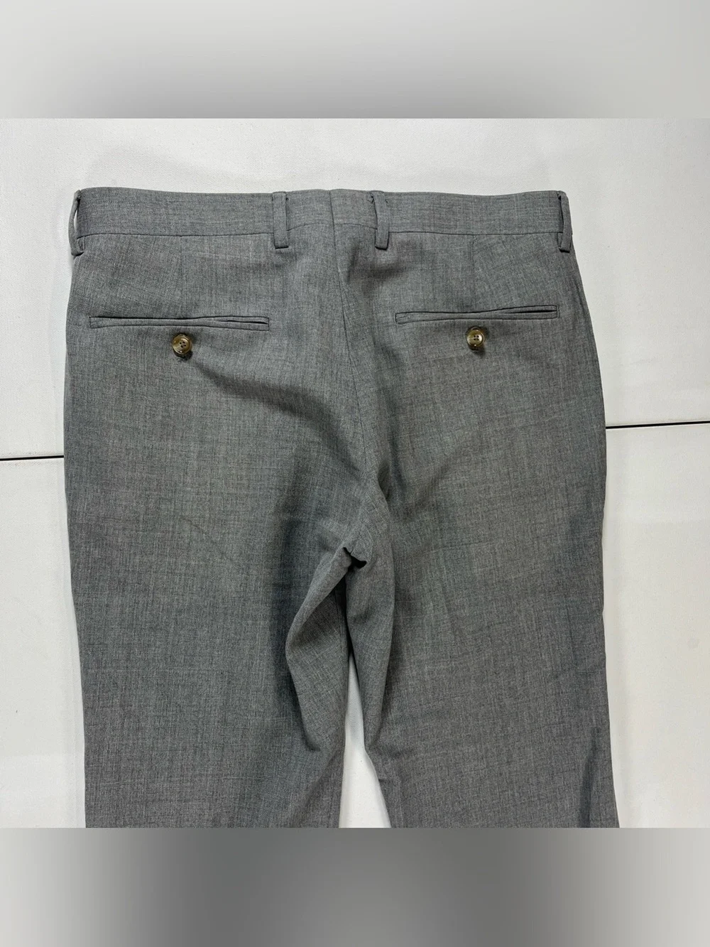 J.Crew Ludlow Tollegno 1900 Dress Pants Mens 30x27 Gray Wool Formal Business